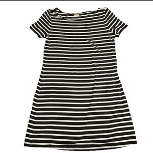 Hollister T Shirt Dress Women's Small Short Sleeve Black Striped Above Knee Mini